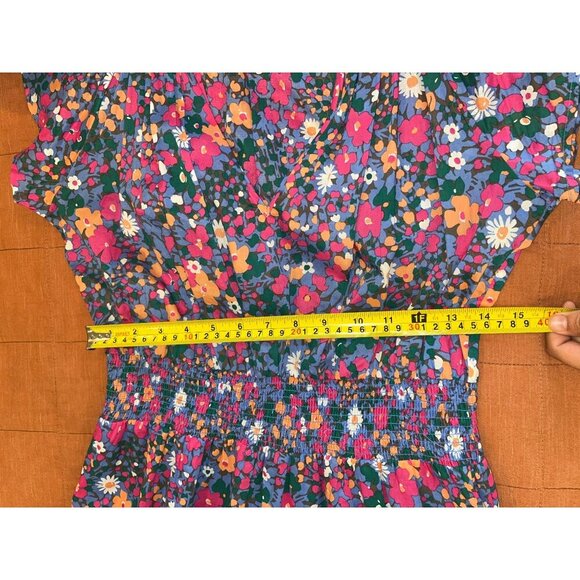 Rails Amelia Dress in Leilani Smocked Floral Midi Sundress Size Small - Picture 7 of 9